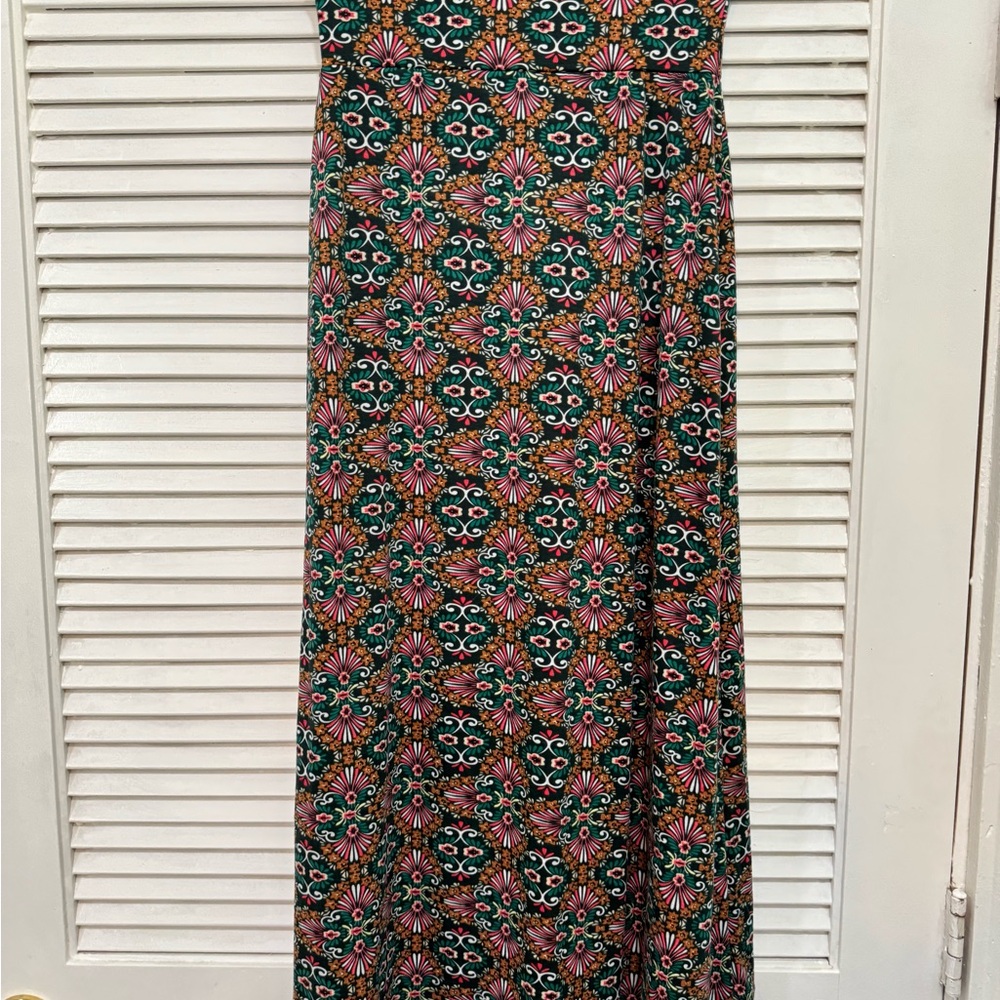 Vibrant Geometric Maxi Skirt